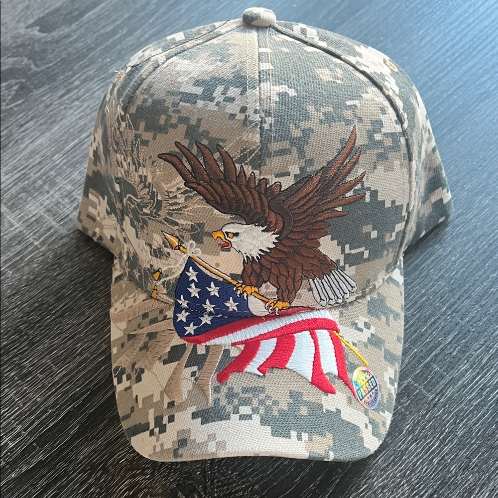Camouflage Eagle Embroidered Cap